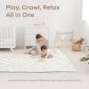 imageComfy Cubs Rectangle Kids Play Mat  Medium 48 x 72 inches Soft Quilted Baby Floor Mat with NonSlip Bottom  Plush Design for Toddlers Playtime and Relaxation  Comfortable and Durable  FernRainbow