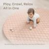 imageComfy Cubs Rectangle Kids Play Mat  Medium 48 x 72 inches Soft Quilted Baby Floor Mat with NonSlip Bottom  Plush Design for Toddlers Playtime and Relaxation  Comfortable and Durable  FernBlush