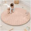 imageComfy Cubs Rectangle Kids Play Mat  Medium 48 x 72 inches Soft Quilted Baby Floor Mat with NonSlip Bottom  Plush Design for Toddlers Playtime and Relaxation  Comfortable and Durable  FernBlush