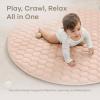 imageComfy Cubs Rectangle Kids Play Mat  Medium 48 x 72 inches Soft Quilted Baby Floor Mat with NonSlip Bottom  Plush Design for Toddlers Playtime and Relaxation  Comfortable and Durable  FernBlush
