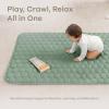 imageComfy Cubs Rectangle Kids Play Mat  Medium 48 x 72 inches Soft Quilted Baby Floor Mat with NonSlip Bottom  Plush Design for Toddlers Playtime and Relaxation  Comfortable and Durable  FernFern
