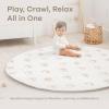 imageComfy Cubs Rectangle Kids Play Mat  Medium 48 x 72 inches Soft Quilted Baby Floor Mat with NonSlip Bottom  Plush Design for Toddlers Playtime and Relaxation  Comfortable and Durable  FernRainbow