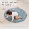 imageComfy Cubs Rectangle Kids Play Mat  Medium 48 x 72 inches Soft Quilted Baby Floor Mat with NonSlip Bottom  Plush Design for Toddlers Playtime and Relaxation  Comfortable and Durable  FernPacific Blue