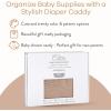 imageComfy Cubs Rope Diaper Caddy Organizer 85quot x 15quot x 8quot  Large Baby Diaper Basket with 3 Spacious Compartments  Stylish Cotton Baby Caddy Organizer for Diapers Wipes ampamp Essentials  BlushBlush