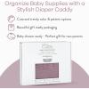 imageComfy Cubs Rope Diaper Caddy Organizer 85quot x 15quot x 8quot  Large Baby Diaper Basket with 3 Spacious Compartments  Stylish Cotton Baby Caddy Organizer for Diapers Wipes ampamp Essentials  BlushMauve