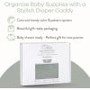 imageComfy Cubs Rope Diaper Caddy Organizer 85quot x 15quot x 8quot  Large Baby Diaper Basket with 3 Spacious Compartments  Stylish Cotton Baby Caddy Organizer for Diapers Wipes ampamp Essentials  BlushSage