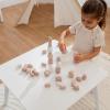 imageComfy Cubs Stacking Rocks 36 Pieces 36 Months Educational Toddler Stacking Blocks Promotes Imagination Balance ampamp Fine Motor Skills  Wooden Rocks Sensory Toys Gift for Kid Neutral PackGirl Pack