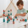 imageComfy Cubs Stacking Rocks 36 Pieces 36 Months Educational Toddler Stacking Blocks Promotes Imagination Balance ampamp Fine Motor Skills  Wooden Rocks Sensory Toys Gift for Kid Neutral PackDino Pack
