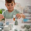 imageComfy Cubs Stacking Rocks 36 Pieces 36 Months Educational Toddler Stacking Blocks Promotes Imagination Balance ampamp Fine Motor Skills  Wooden Rocks Sensory Toys Gift for Kid Neutral PackBoy Pack
