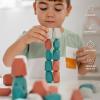 imageComfy Cubs Stacking Rocks 36 Pieces 36 Months Educational Toddler Stacking Blocks Promotes Imagination Balance ampamp Fine Motor Skills  Wooden Rocks Sensory Toys Gift for Kid Neutral PackDino Pack