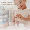 imageComfy Cubs Stacking Rocks 36 Pieces 36 Months Educational Toddler Stacking Blocks Promotes Imagination Balance ampamp Fine Motor Skills  Wooden Rocks Sensory Toys Gift for Kid Neutral PackGirl Pack