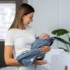 imageComfy Cubs Swaddle Blanket Baby Girl Boy Easy Zipper Wrap 2 Pack Newborn Infant Sleep Sack Small 03 Months BlueNomadic Blue  Azul