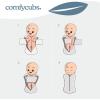 imageComfy Cubs Swaddle Blanket Baby Girl Boy Easy Zipper Wrap 2 Pack Newborn Infant Sleep Sack Small 03 Months BluePink