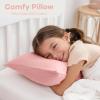 imageComfy Cubs Toddler Pillow with Muslin Pillowcase 13 x 18 in  Travel and Sleep Support for Kids  Lightweight Breathable Microfiber Fill  Soft and Cozy Small Pillow for Toddlers  SageBlush