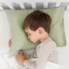imageComfy Cubs Toddler Pillow with Muslin Pillowcase 13 x 18 in  Travel and Sleep Support for Kids  Lightweight Breathable Microfiber Fill  Soft and Cozy Small Pillow for Toddlers  SageSage