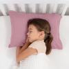 imageComfy Cubs Toddler Pillow with Muslin Pillowcase 13 x 18 in  Travel and Sleep Support for Kids  Lightweight Breathable Microfiber Fill  Soft and Cozy Small Pillow for Toddlers  SageMauve