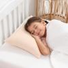imageComfy Cubs Toddler Pillow with Muslin Pillowcase 13 x 18 in  Travel and Sleep Support for Kids  Lightweight Breathable Microfiber Fill  Soft and Cozy Small Pillow for Toddlers  SageCream