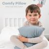 imageComfy Cubs Toddler Pillow with Muslin Pillowcase 13 x 18 in  Travel and Sleep Support for Kids  Lightweight Breathable Microfiber Fill  Soft and Cozy Small Pillow for Toddlers  SagePacific Blue