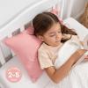 imageComfy Cubs Toddler Pillow with Muslin Pillowcase 13 x 18 in  Travel and Sleep Support for Kids  Lightweight Breathable Microfiber Fill  Soft and Cozy Small Pillow for Toddlers  SageBlush