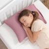 imageComfy Cubs Toddler Pillow with Muslin Pillowcase 13 x 18 in  Travel and Sleep Support for Kids  Lightweight Breathable Microfiber Fill  Soft and Cozy Small Pillow for Toddlers  SageMauve