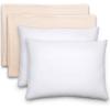 imageComfy Cubs Toddler Pillow with Muslin Pillowcase 13 x 18 in  Travel and Sleep Support for Kids  Lightweight Breathable Microfiber Fill  Soft and Cozy Small Pillow for Toddlers  SageCream