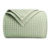 imageComfy Cubs Waffle Blanket Twin 90quot x 66quot  100 Cotton Lightweight Breathable Bed Blanket  Soft Textured Thermal Weave for All Seasons  Decorative Cozy Layer for Couch Sofa or Bed  BlushSage