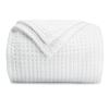 imageComfy Cubs Waffle Blanket Twin 90quot x 66quot  100 Cotton Lightweight Breathable Bed Blanket  Soft Textured Thermal Weave for All Seasons  Decorative Cozy Layer for Couch Sofa or Bed  BlushWhite