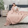 imageComfy Cubs Waffle Blanket Twin 90quot x 66quot  100 Cotton Lightweight Breathable Bed Blanket  Soft Textured Thermal Weave for All Seasons  Decorative Cozy Layer for Couch Sofa or Bed  BlushBlush