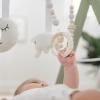 imageComfy Cubs Wooden Baby Play Gym  Natural Finish Pinewood Baby Activity Gym with 5 Sensory Hanging Toys  Easy NoTool Assembly Safe and Durable for Infant Motor and Visual Development  Natural WoodSage