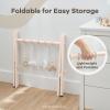 imageComfy Cubs Wooden Baby Play Gym  Natural Finish Pinewood Baby Activity Gym with 5 Sensory Hanging Toys  Easy NoTool Assembly Safe and Durable for Infant Motor and Visual Development  Natural WoodBlush