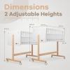 imageComfy Cubs Wooden Bedside Bassinet Sleeper  Safe and Stylish Baby Crib  Ideal Baby Sleeper Bed Crib for Newborns and Infants  Perfect Nursery Essentials for Babies