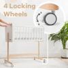 imageComfy Cubs Wooden Bedside Bassinet Sleeper and Cedar Muslin Fitted Bassinet Crib Sheet Bundled