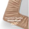 imageComfy Cubs Wooden Bedside Bassinet Sleeper and Cedar Muslin Fitted Bassinet Crib Sheet Bundled