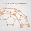 imageComfy Cubs Wooden Toddler Play Gym for 36 Years Old  Montessori Climber for Kids  Safe Climbing Toy Support up to 120 lbs  Easy to Assemble Kids Climber for Active Play  BlushNatural Wood