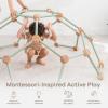 imageComfy Cubs Wooden Toddler Play Gym for 36 Years Old  Montessori Climber for Kids  Safe Climbing Toy Support up to 120 lbs  Easy to Assemble Kids Climber for Active Play  BlushSage