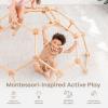imageComfy Cubs Wooden Toddler Play Gym for 36 Years Old  Montessori Climber for Kids  Safe Climbing Toy Support up to 120 lbs  Easy to Assemble Kids Climber for Active Play  BlushNatural Wood