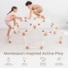 imageComfy Cubs Wooden Toddler Play Gym for 36 Years Old  Montessori Climber for Kids  Safe Climbing Toy Support up to 120 lbs  Easy to Assemble Kids Climber for Active Play  BlushWhite