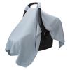 imageComfy Cubs Baby Car Seat Cover  Soft Breathable Bamboo Rayon and Muslin Cotton Blend  Lightweight Canopy for Sun Bug and Comfort Protection  Large Size Infant Seat Cover in Sage DesignPacific Blue