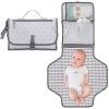 imageComfy Cubs Baby Changing Pad Compact Size  Waterproof Diaper Changing Mat with Cushioned Pillow  Soft ampamp Lightweight Foldable Design for Travel  Stylish Design for Boys and Girls  Solid GreyGrey Pattern