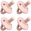imageComfy Cubs Baby Pacifiers 4 Pack for 018 Months  Soft BreastLike Nipple Shape  CPSIA Compliant Silicone Pacifier for Newborns  Girl Pack Baby Essentials  Ideal Newborn Gift Set  BluePink
