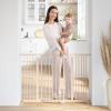 imageComfy Cubs Baby Safety Gate with 3 Extensions  Adjustable 42quot x 19quot x 30quot Q195 Steel Doorway Barrier  PowderCoated Finish for Stairs and Doorways  WalkThrough Design Pet Gate  BlackBlush