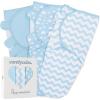 imageComfy Cubs Easy Swaddle Blanket 3 Pack  100 Cotton Newborn Wrap Small for 03 Months Infants with Adjustable Velcro Breathable and Durable Sleep Sack for Babies  Blush Mauve ampamp MulberryBlue