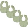 imageComfy Cubs Muslin Baby Bibs Drool Bibs Adjustable with Easy Snaps Teething ampamp Drooling Absorbent Bibs for Boys ampamp GirlsSage  Pack of 4