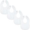 imageComfy Cubs Muslin Baby Bibs Drool Bibs Adjustable with Easy Snaps Teething ampamp Drooling Absorbent Bibs for Boys ampamp GirlsWhite  Pack of 4