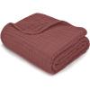 imageComfy Cubs Muslin Blanket for Adults Queen 90quot x 90quot  6 Layer Soft Breathable ampamp Lightweight Muslin Adult Blanket  Machine Washable ampamp Designed in The US Bedding for All Seasons  SandWine