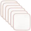 imageComfy Cubs Organic Rayon Made from Bamboo Baby Washcloths 6 Pack UltraSoft Organic Fabric Gentle on Sensitive Skin for Face and Body Plush Super Absorbent for Girls and Boys Blush Trim