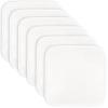 imageComfy Cubs Organic Rayon Made from Bamboo Baby Washcloths 6 Pack UltraSoft Organic Fabric Gentle on Sensitive Skin for Face and Body Plush Super Absorbent for Girls and Boys White Trim