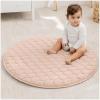 imageComfy Cubs Rectangle Kids Play Mat  Medium 48 x 72 inches Soft Quilted Baby Floor Mat with NonSlip Bottom  Plush Design for Toddlers Playtime and Relaxation  Comfortable and Durable  FernBlush