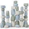 imageComfy Cubs Stacking Rocks 36 Pieces 36 Months Educational Toddler Stacking Blocks Promotes Imagination Balance ampamp Fine Motor Skills  Wooden Rocks Sensory Toys Gift for Kid Neutral PackBoy Pack