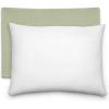 imageComfy Cubs Toddler Pillow with Muslin Pillowcase 13 x 18 in  Travel and Sleep Support for Kids  Lightweight Breathable Microfiber Fill  Soft and Cozy Small Pillow for Toddlers  SageSage